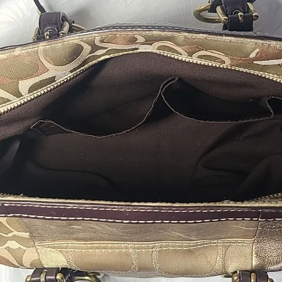 Coach Patchwork Patent Suede Signature C Jacquard Shopper Tote # F06Q-10388 - Picture 9 of 16